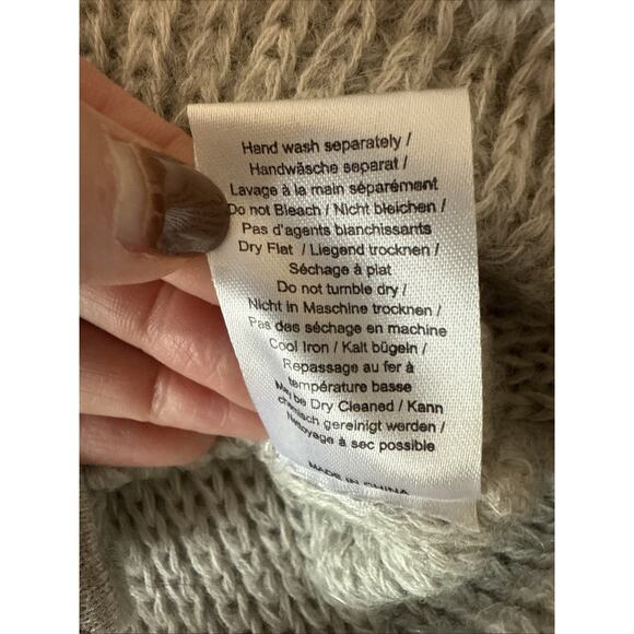 Poetry Women's 8 Baby Alpaca Blend Side Zip Knit Sweater Soft Comfy Boho Neutral - Picture 8 of 10
